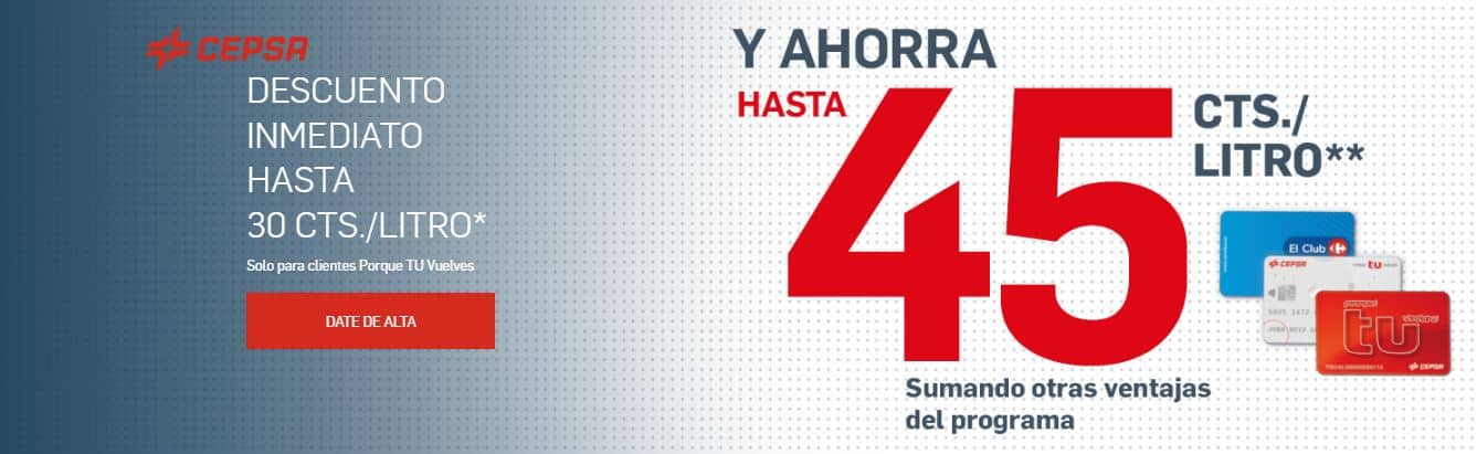 Descuento de hasta 45 cts/litro en nuestras estaciones de servicio Cepsa