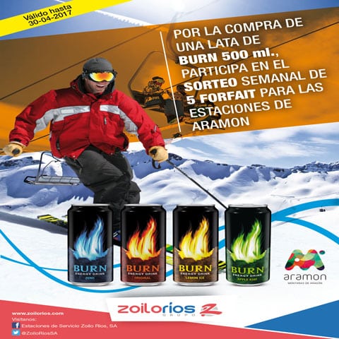 Gana hasta 5 forfait semanales con Estaciones de servicio Zoilo Ríos S.A